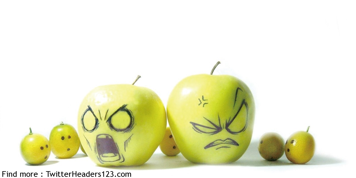 funny apple art pic