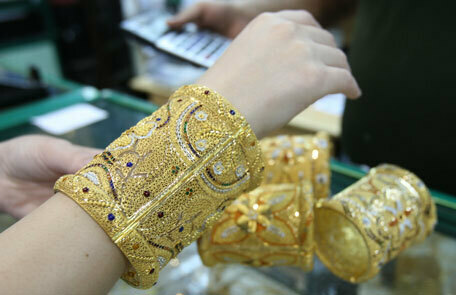 Jewellery at gold souq in Dubai