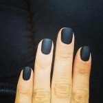 new matte black colour nails