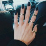 black nails art by matte brand