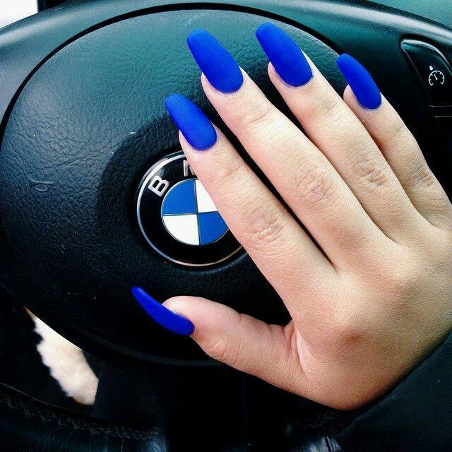 blue nail polish pictures
