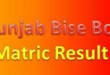 Sahiwal BISE Board Matric 10th Class Result 2015