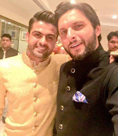 Ahmed Shehzad with Shahid Afridi on Marriage Ceremony