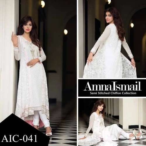 Amna-Ismail-Chiffon-Collection-2016-2017-in white colour