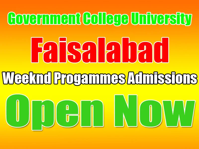 gcuf weeknd admissions 2017