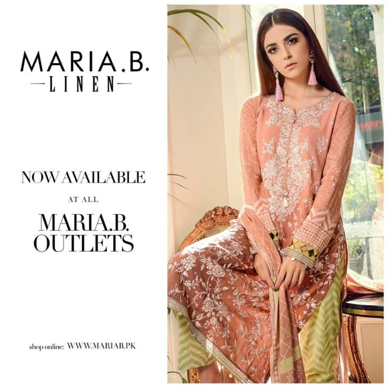 Maria B Linen Winter Dresses Collection 2024 WebStudy