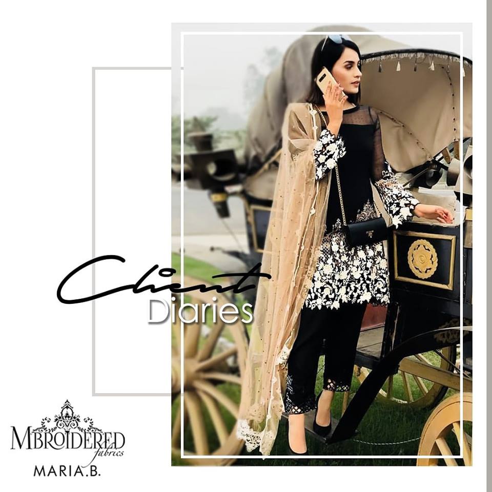 Maria B Linen Winter Dresses Collection 2024 WebStudy