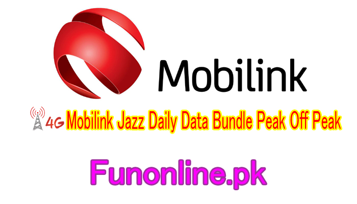 mobilink jazz daily data bundle peak off peak internet package