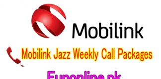 mobilink jazz weekly internet packages 2018
