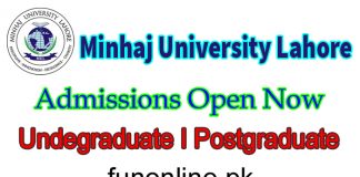 minhaj university lahore admission 2018