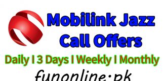 mobilink jazz daily weekly monthly call packages