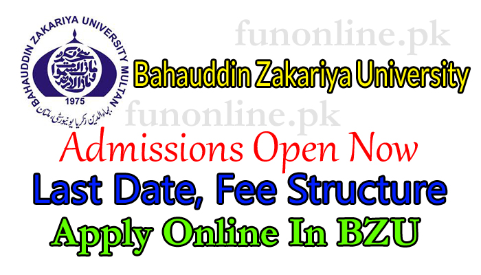 bahauddin zakariya university multan admission 2018