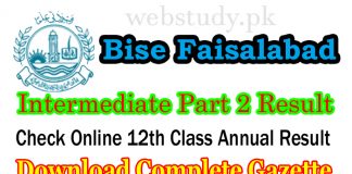 bise faisalabad board 2nd year result 2018