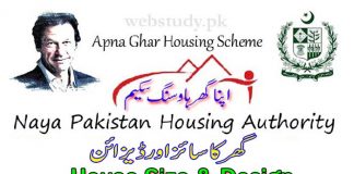 apna ghar housing scheme home design and size