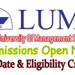 lums admission 2018