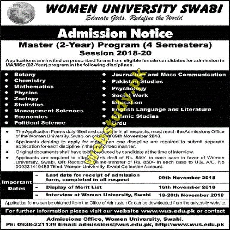 women university swabi admission notice [1024x768]