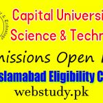 capital university of science and technology cust islamabad admission 2019