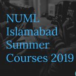 NUML Islamabad Summer Courses 2019