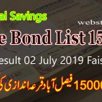 rs 15000 prize bond list draw result complete list download july 2019