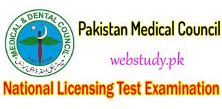 PMDC license examination test details