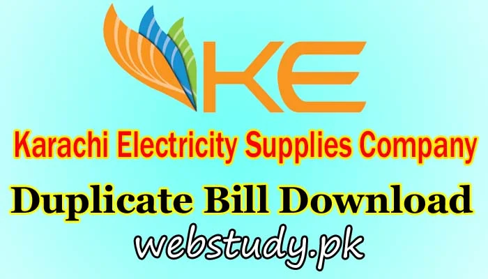 K Electric Duplicate Bill 2024 online download