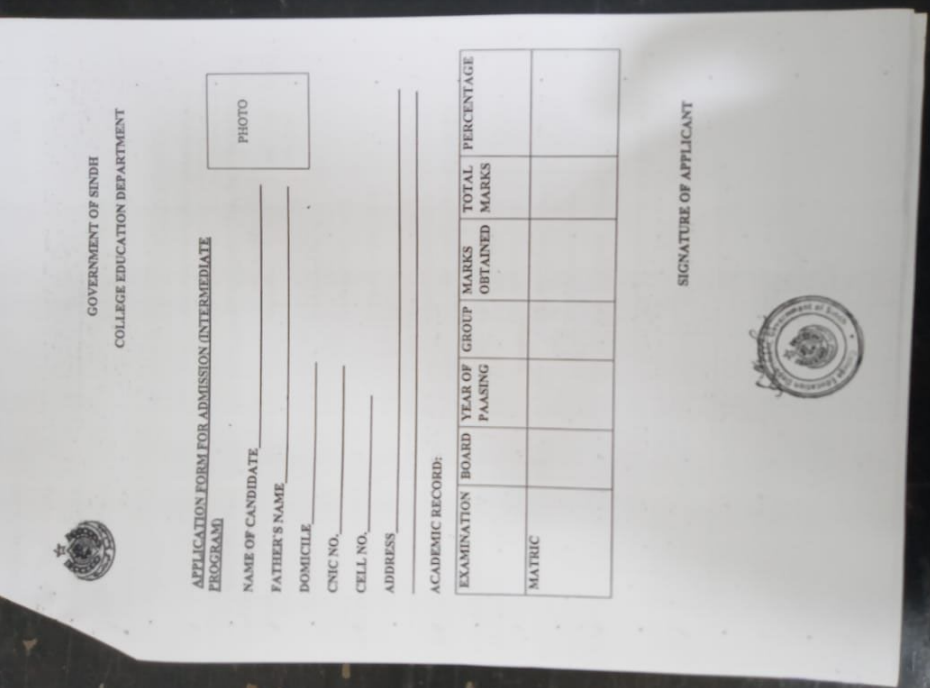 SECCAP form 2022 online registration For College in Karachi | WebStudy