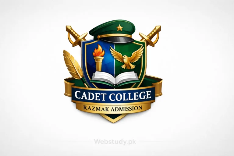 Logo for Cadet College Razmak Admission with shield and academic symbols