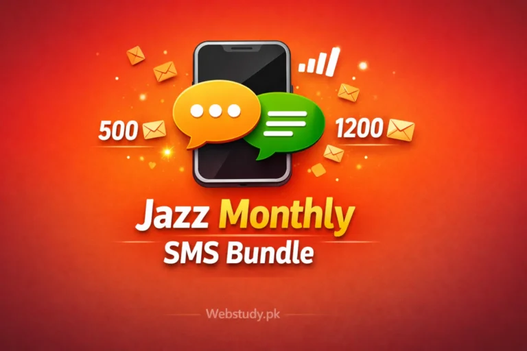 Jazz mobile network SMS package offer concept with smartphone icon