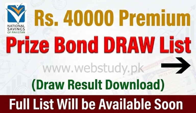 40000 premium prize bond list online check
